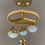 الصورة المصغرة: نجفة ليد ذهبى 3 اضاءة