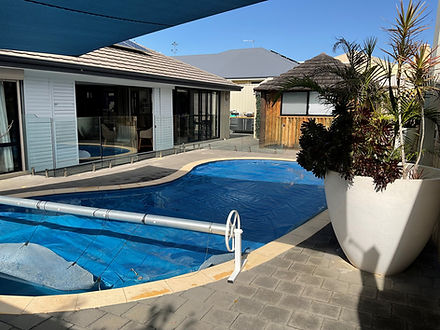 brick paving around a pool