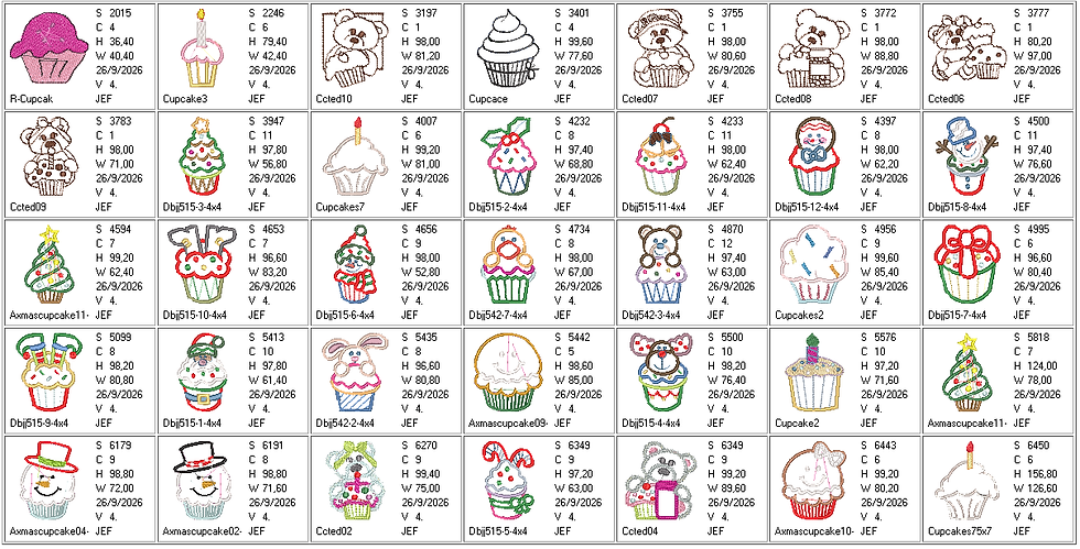 Miniatura: Cupcakes Navidad - Cumpleaños 100 ud.