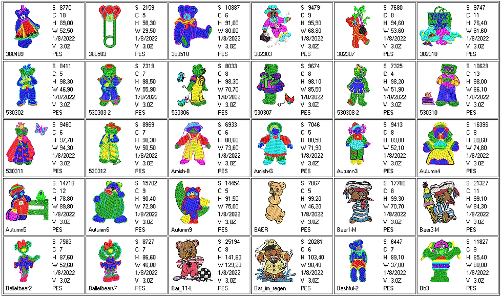 Miniatura: Osos Variados 320 ud.