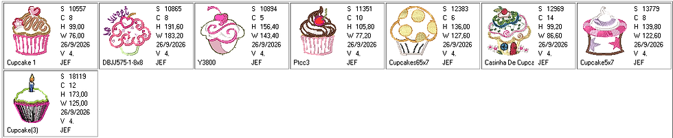 Miniatura: Cupcakes Apliques 70 ud.
