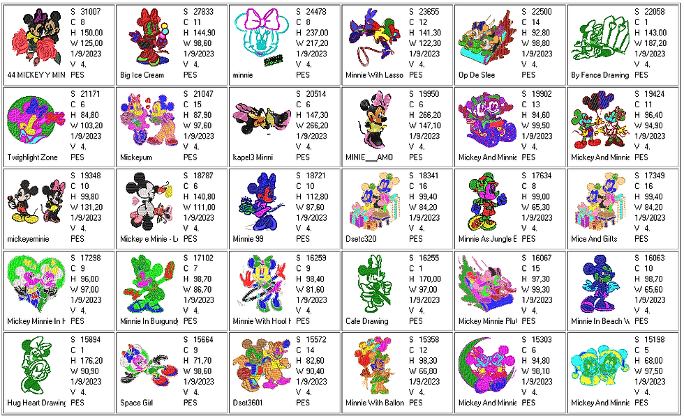 Miniatura: Minnie y Mickey Mouse 130 ud.