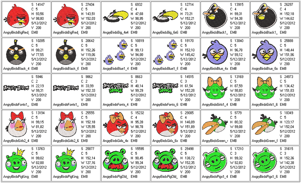 Miniatura: Angry Birds (2 tamaños) 25 ud.