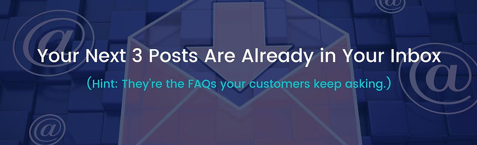 An envelope simulating your inbox with your client's FAQs