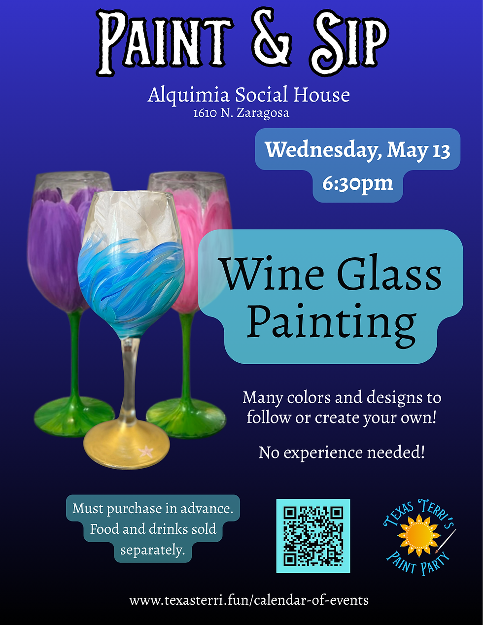Wine Glass Painting at Alquimia Social House