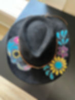 Sugar Skull on Black Hat