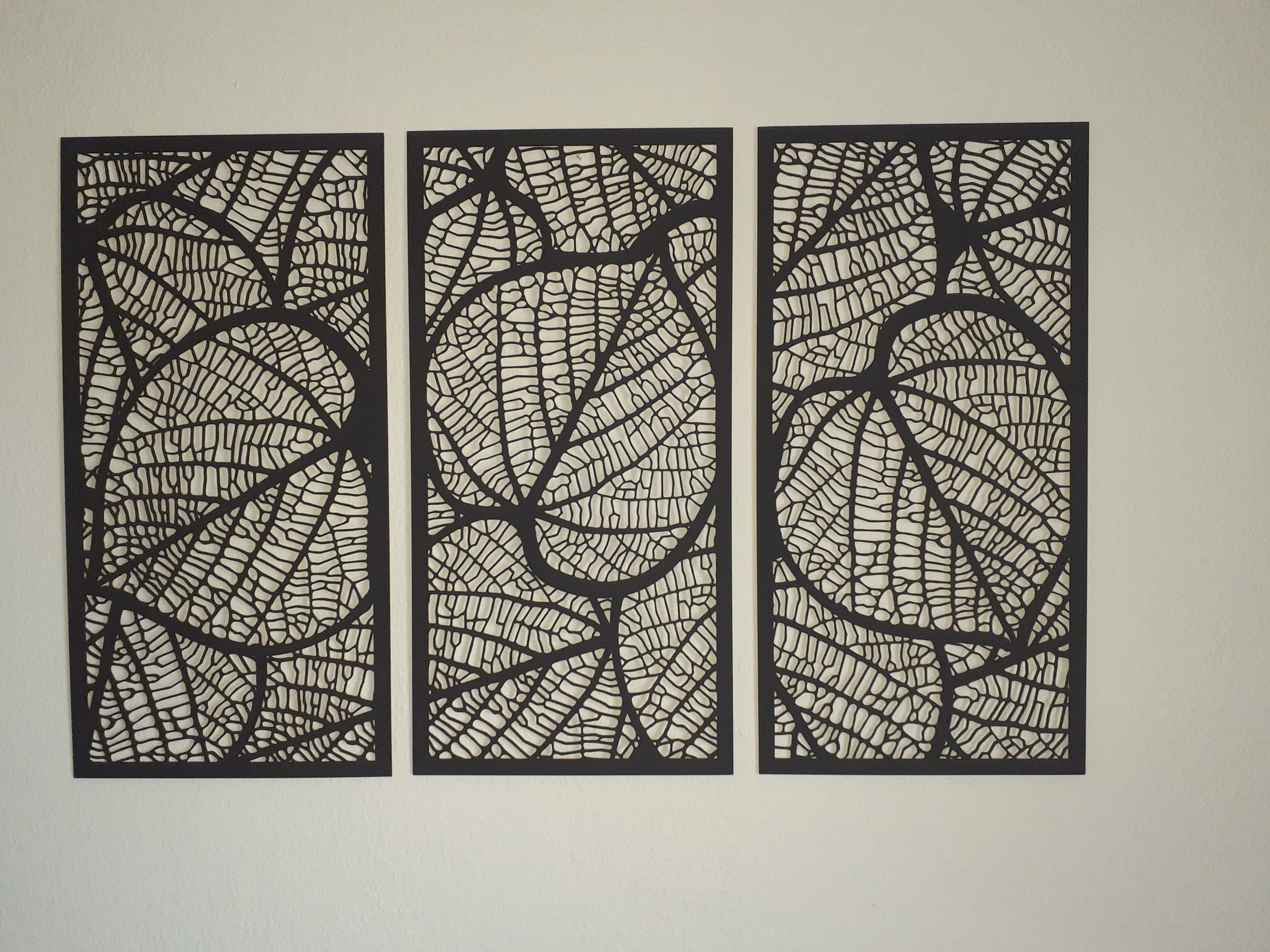 3 Panel Leaf 2 - Wall Art