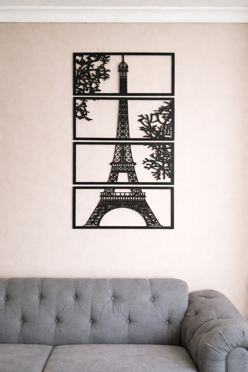 4 Piece Eiffel Tower - Wood