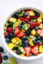Honey,lime and mint glazed Fruit salad