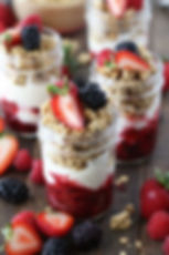Berry compote granola