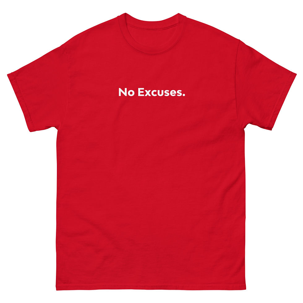 Thumbnail: No Excuses (White) Men's Classic Tee