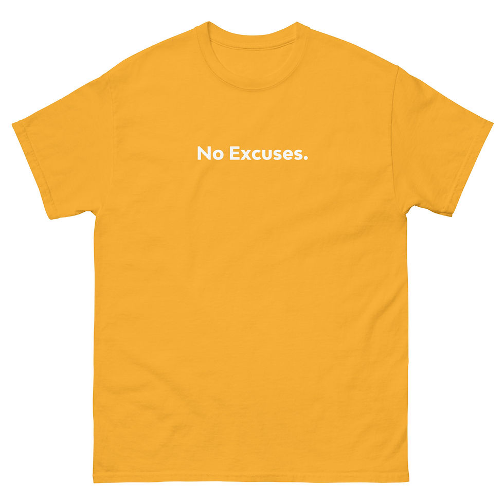 Thumbnail: No Excuses (White) Men's Classic Tee