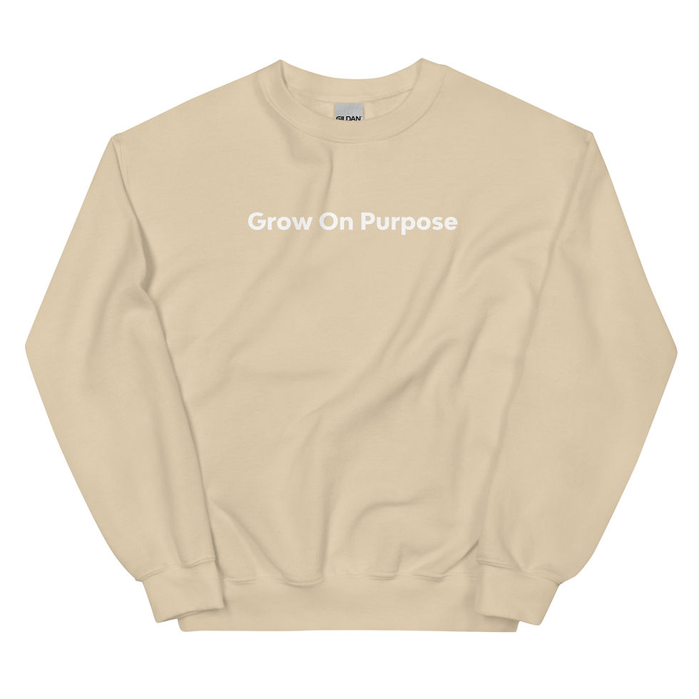 Thumbnail: Grow On Purpose (White) - Unisex Sweatshirt