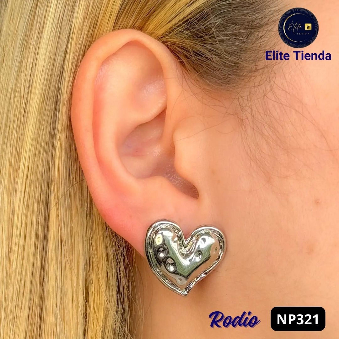 NP321. Topo corazón plateado