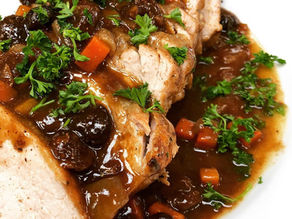 Braised Pork Loin with Cherry Brandy Sauce