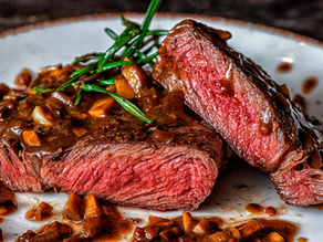 Perfect Cast Iron Steak with Mushroom and Red Wine Pan Sauce