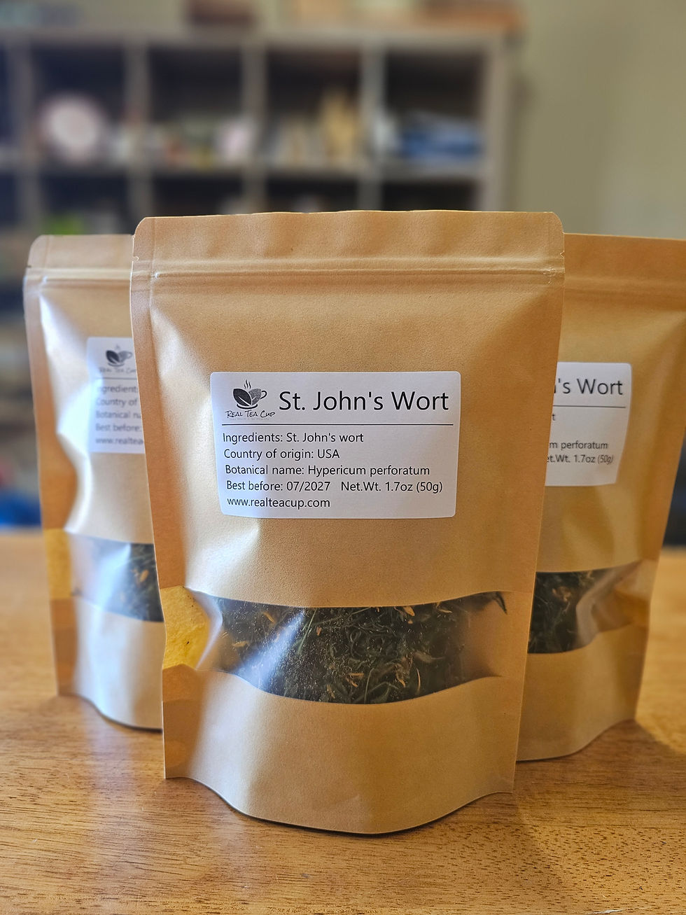 Thumbnail: three bags of dried St. John's Wort herb