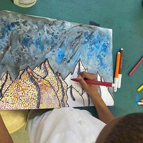 Hawston Primary School art learners. Rupert Foundation