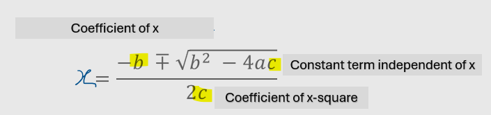 Figure 2: Formula of Root of Quadratic Function