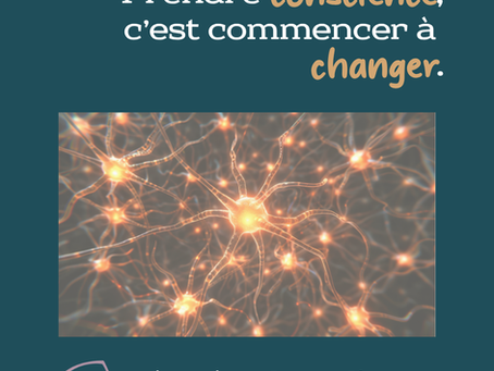 Prendre conscience c'est commencer à changer.