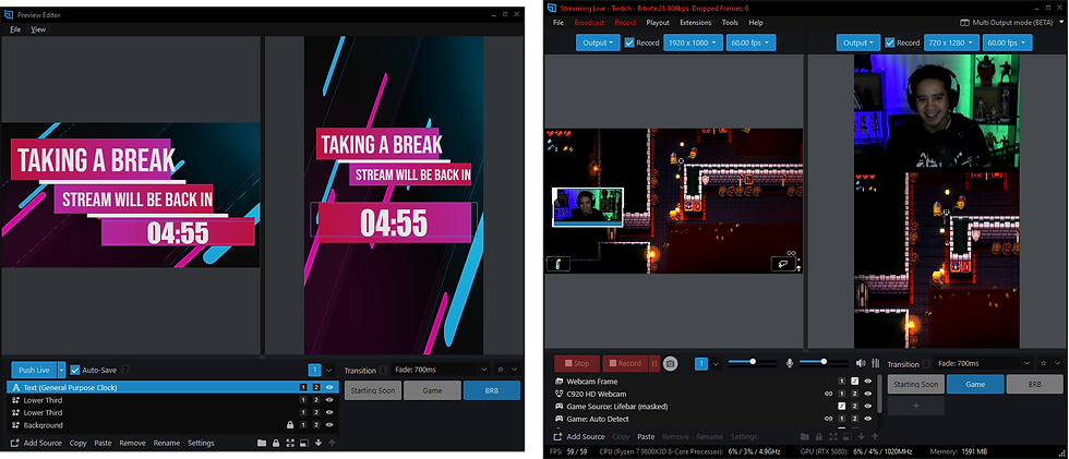 The new Preview Editor UI matches the XSplit Broadcaster controls.