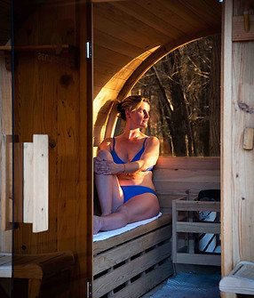 woman in sauna