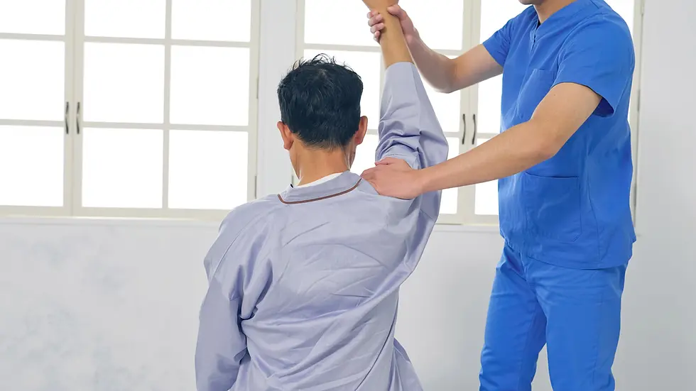 patient having his physiotherapy session