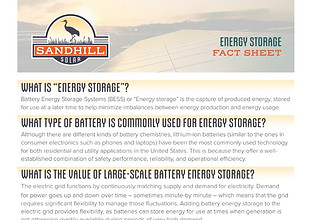 Sandhill Energy Storage Fact Sheet preview