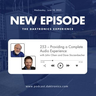 Recent Daktronics podcast on custom sound solutions for sports venues