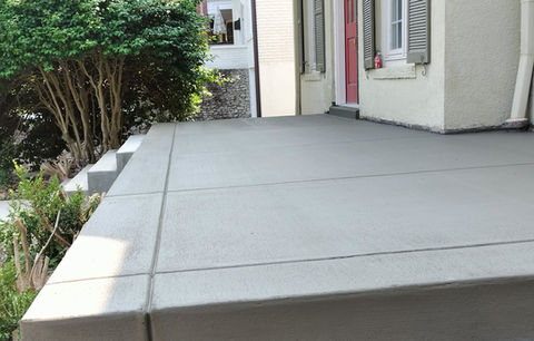 concrete front porch