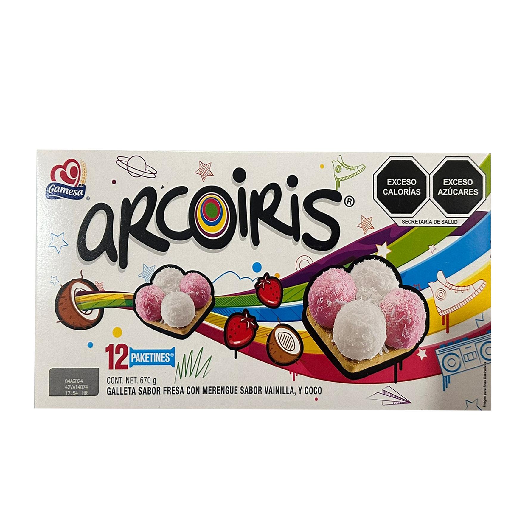 Galletas arcoíris 670g 