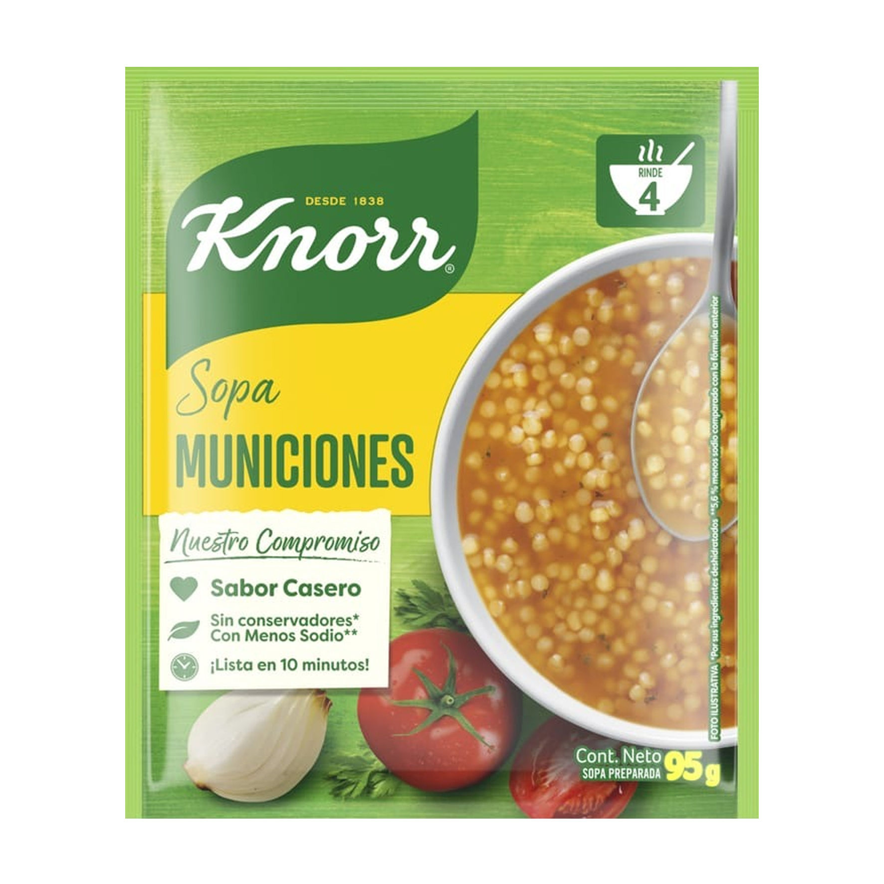 Sopa Knorr instantánea municiones 95g