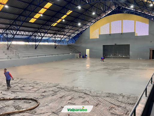 Obras do Ginásio Poliesportivo de Valparaíso estão na fase final