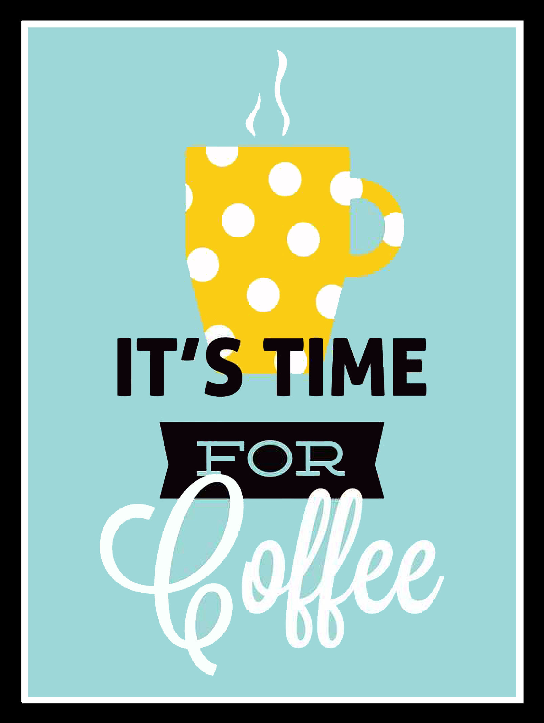 Time For Coffee, Retro Metal Sign / Fridge Magnet Pub Bar Man Cave