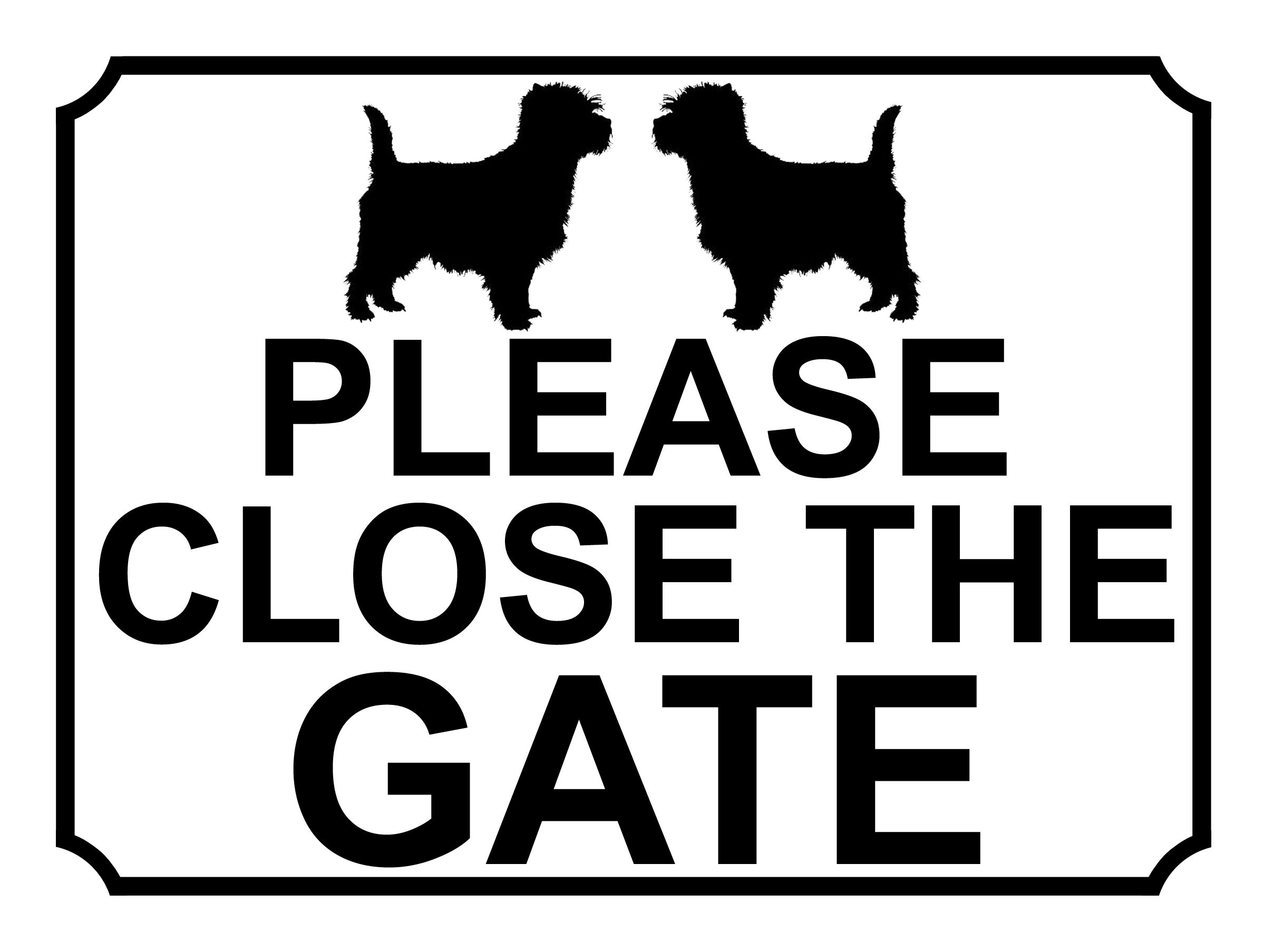 Please Close The Gate Dog Breed Theme Yard Sign Garden