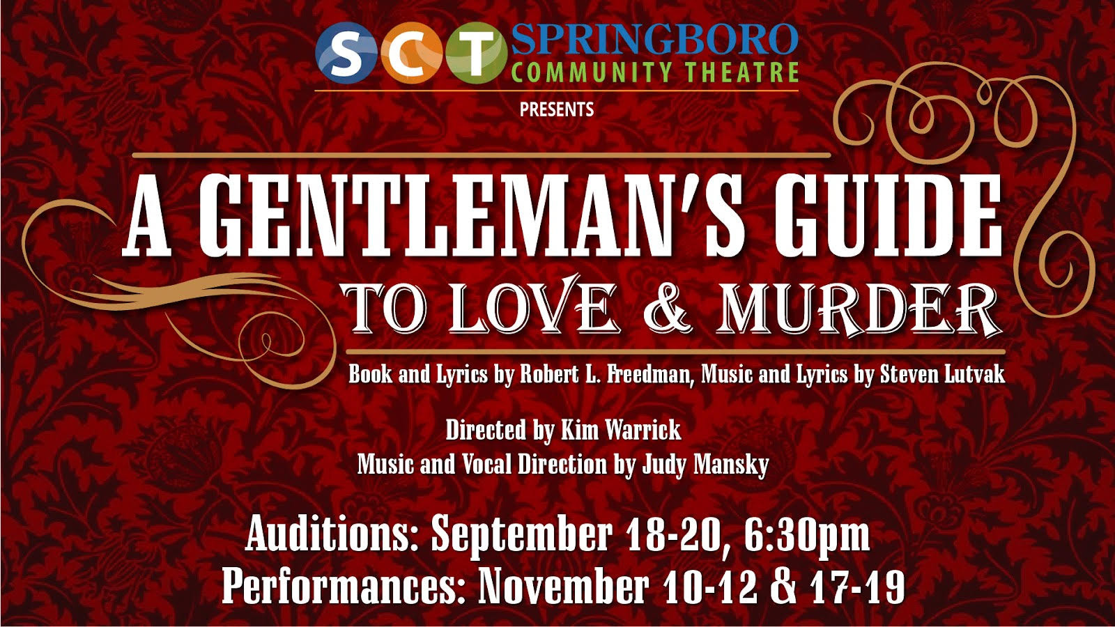 Gentleman's Guide Auditions Springboro Community Theatre