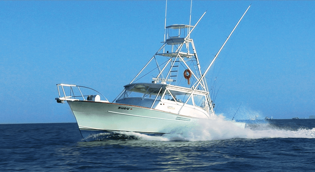 Deep sea fishing departs nearby