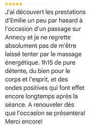Avis Annecy Massage Energétique Emilie Gonnellaz