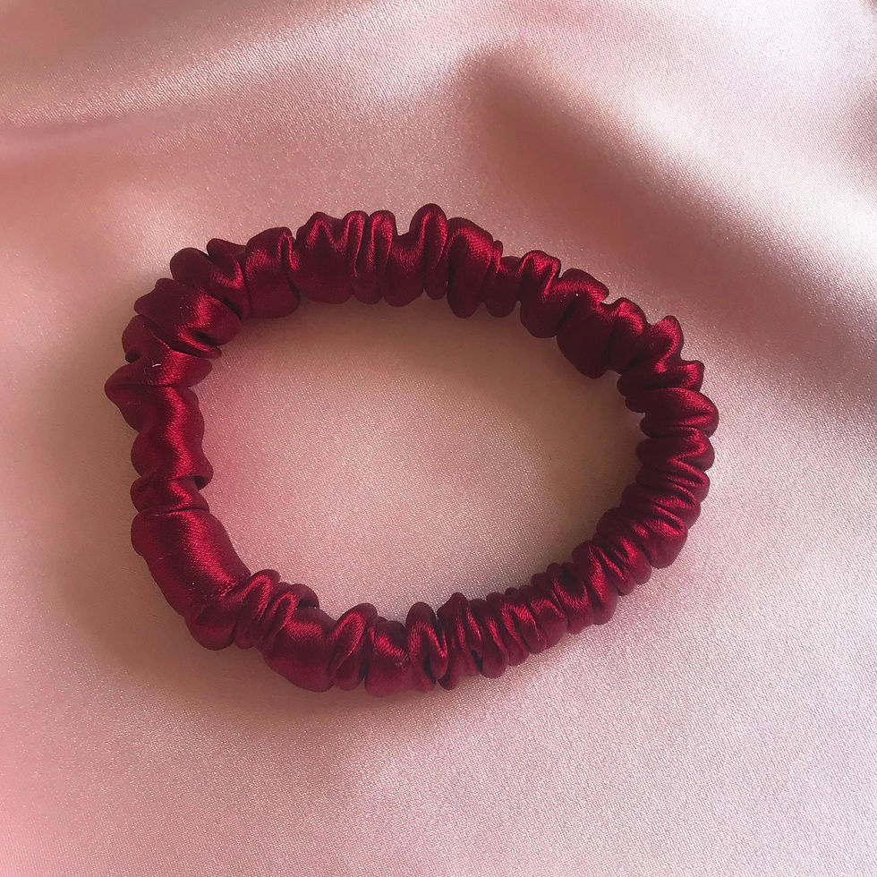 Thumbnail: Burgundy Relevé Silk Hair Elastic