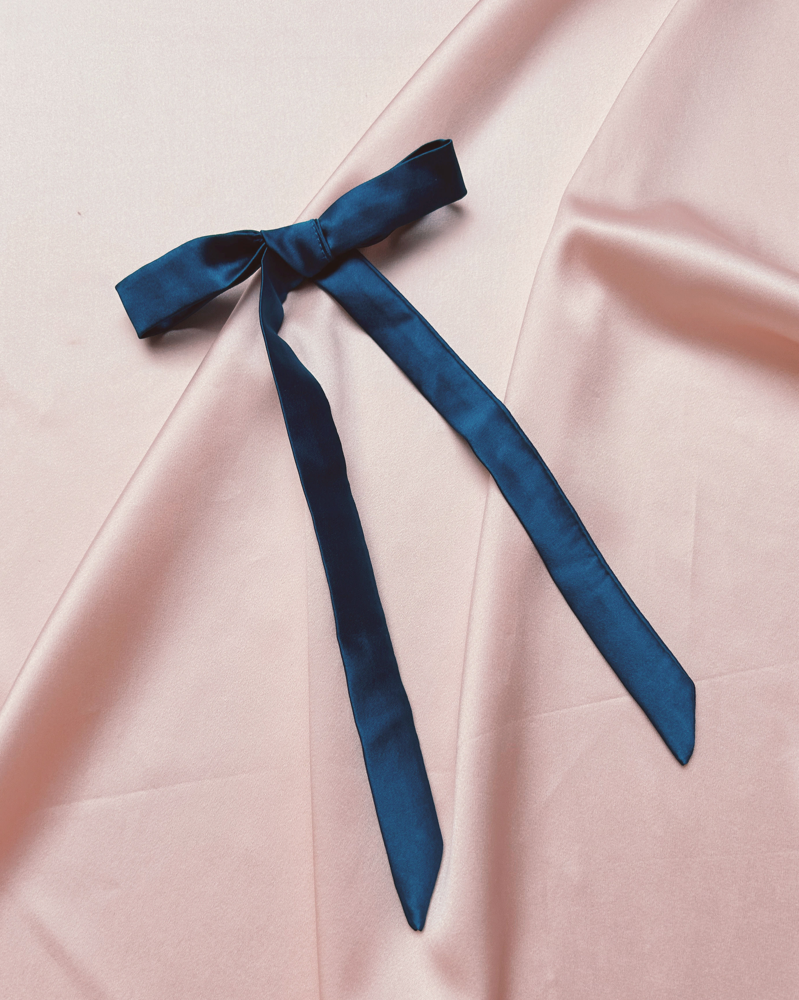 Super Seconds Mini Sapphire Teal Silk Tess Hair Ribbon