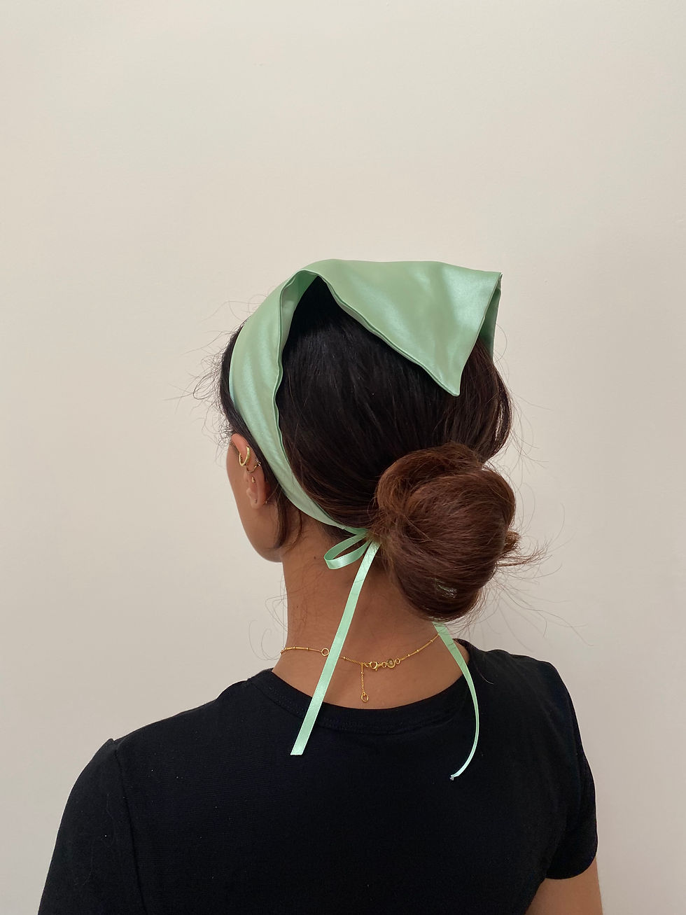 Thumbnail: Mint Silk Audrey Headscarf