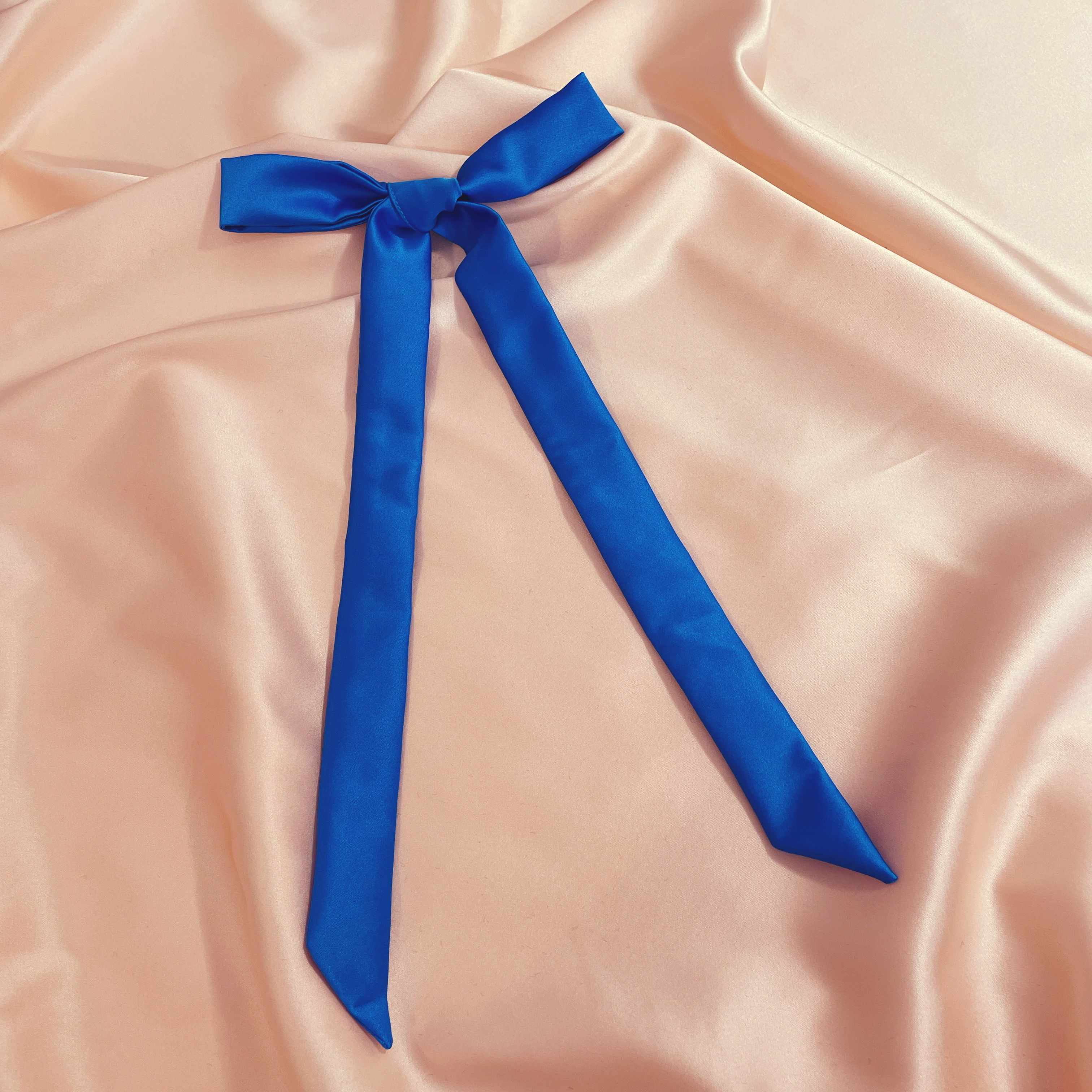 Cerulean Blue Silk Tess Hair Ribbon