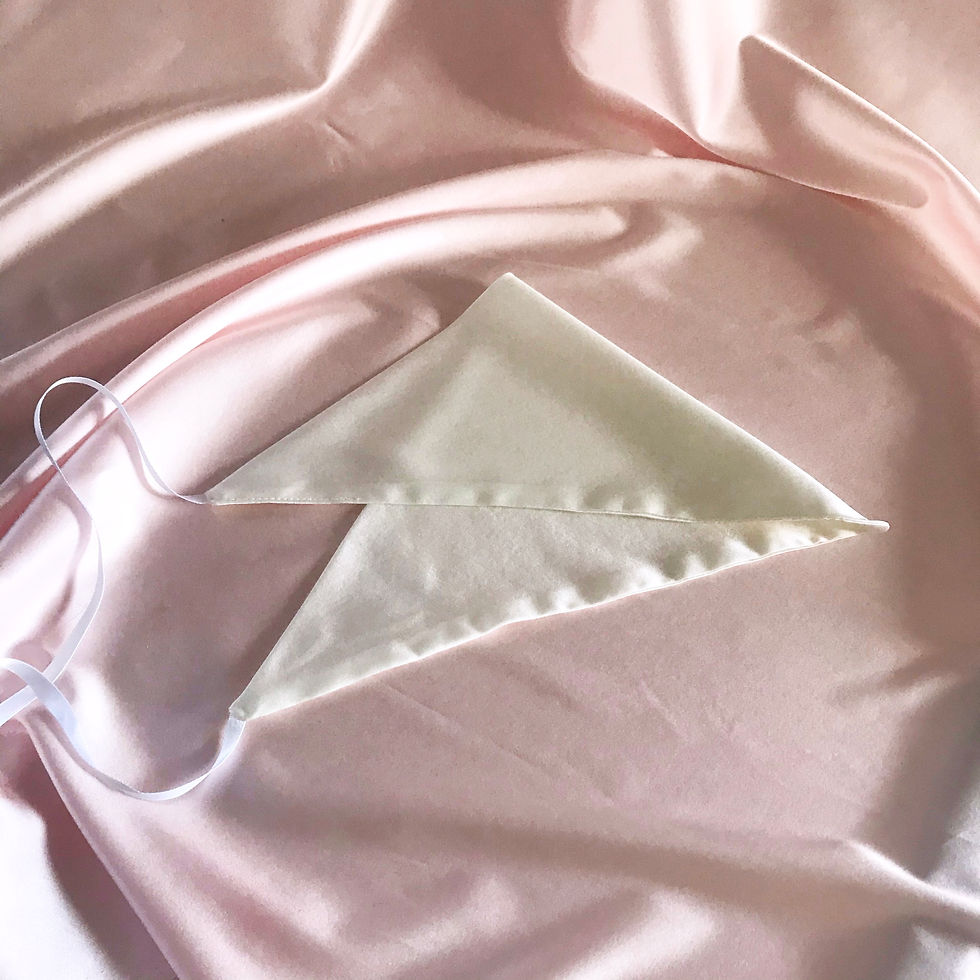 Thumbnail: Ivory Silk Audrey Headscarf