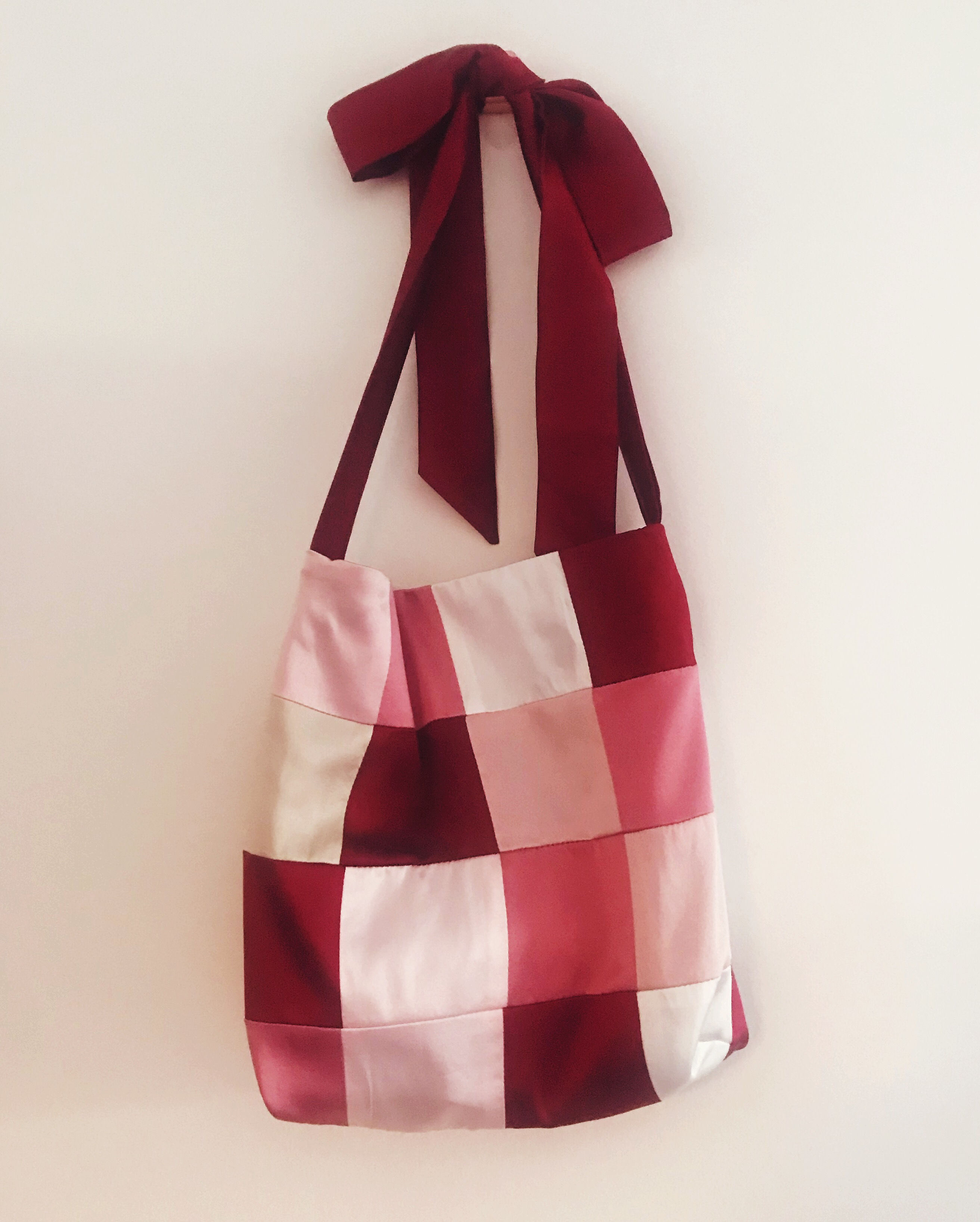 Super Seconds Red And Pink Patchwork Crossbody Bag