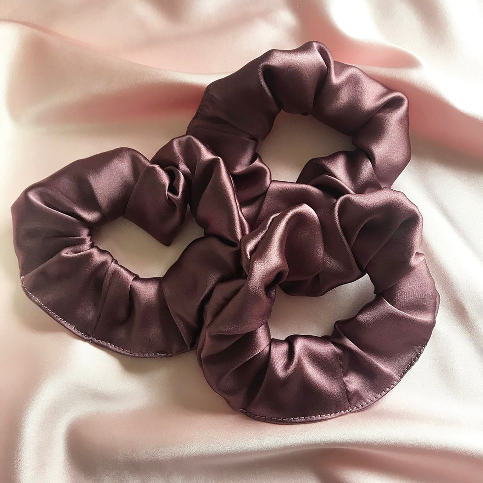 Thumbnail: Dusk Purple Silk Astrid Scrunchie