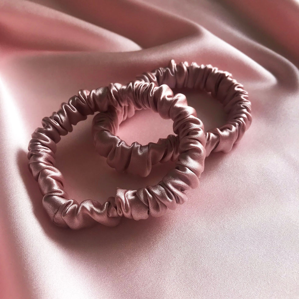 Thumbnail: Oyster Pink Relevé Silk Hair Elastic