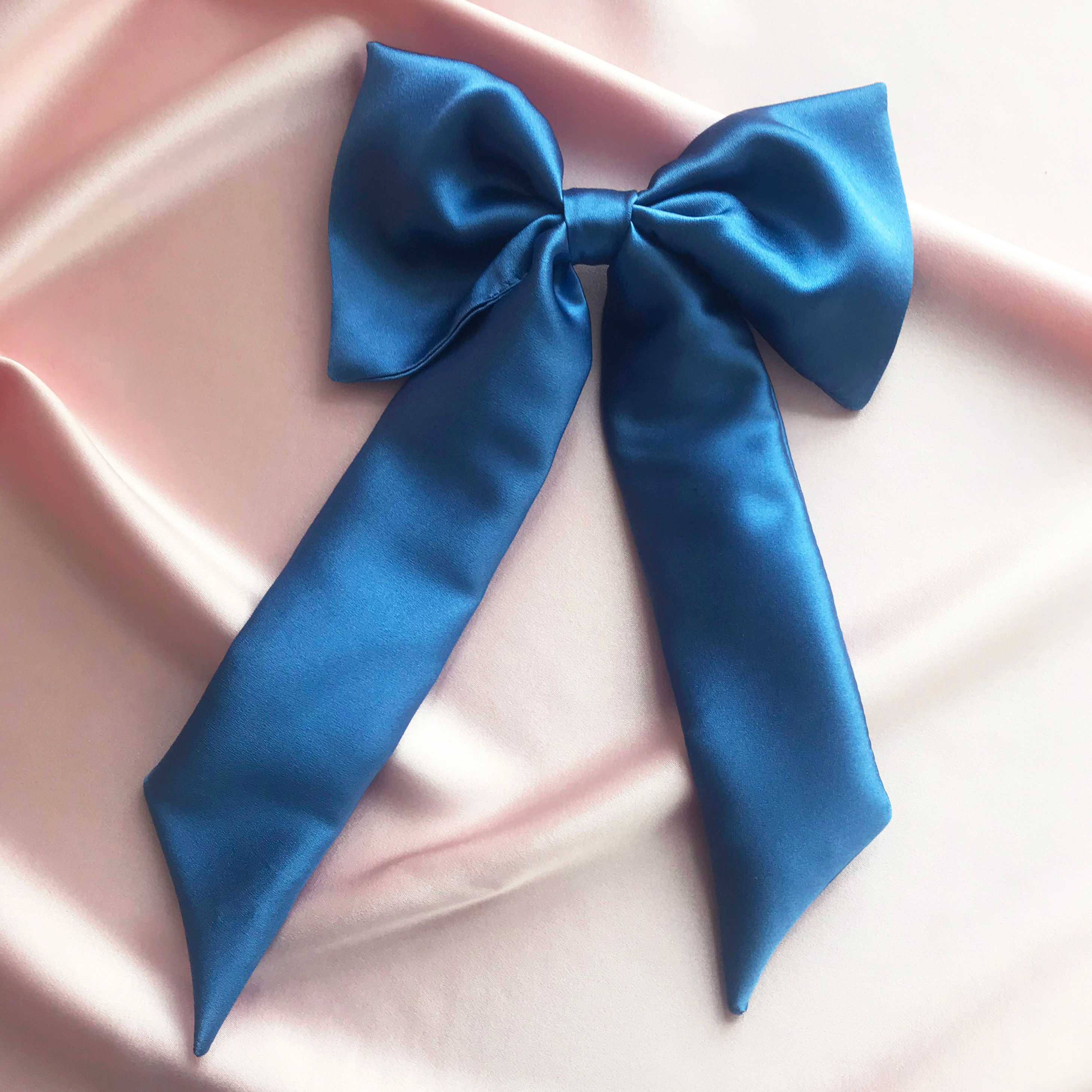 Cornflower Silk Euphrasie Hair Bow