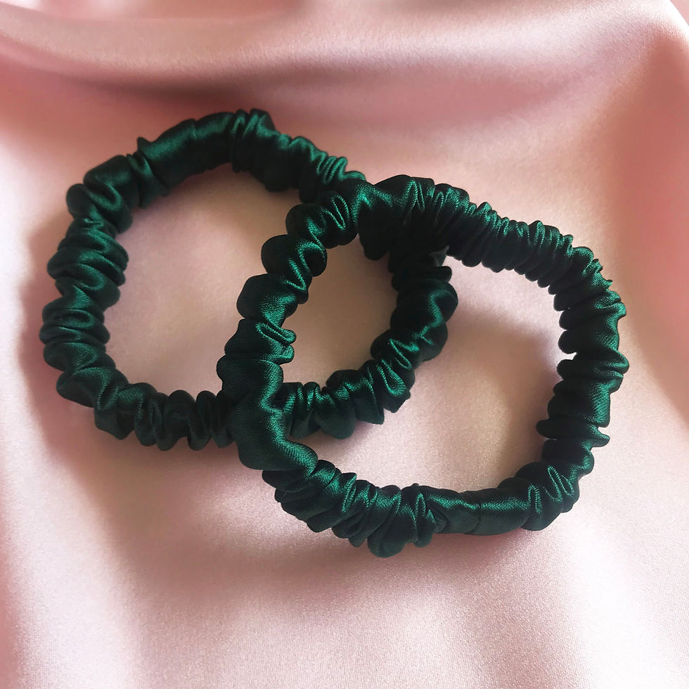 Thumbnail: Emerald Relevé Silk Hair Elastic