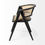 Thumbnail: Grey Linen with Black Wooden Frame Wrap Seat Dining Chair