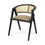 Thumbnail: Grey Linen with Black Wooden Frame Wrap Seat Dining Chair